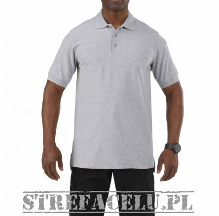 Men's Polo, Manufacturer : 5.11, Model : Utility Short Sleeve Polo, Color : Heather Gray