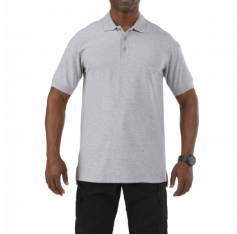 Men's Polo, Manufacturer : 5.11, Model : Utility Short Sleeve Polo, Color : Heather Gray