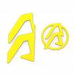 Stickers for holsters Alpha-X LH - Color Yellow, Alpha-X LH Color Inlays - Color Yellow :