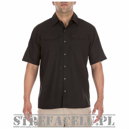 Men's Shirt, Manufacturer : 5.11, Model : Freedom Flex Short Sleeve Shirt, Color : Black