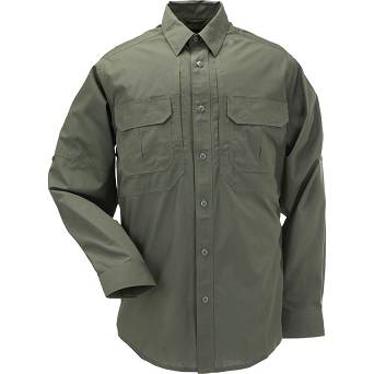 Men's Shirt, Manufacturer : 5.11, Model : Taclite Pro Long Sleeve Shirt, Color : TDU Green