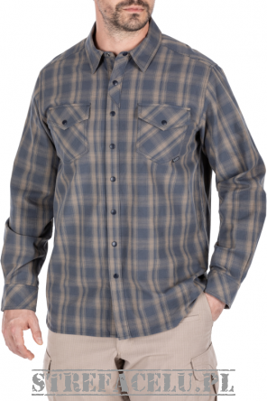 Men's Shirt, Manufacturer : 5.11, Model : Peak Long Sleeve Shirt, Color : Turbulence Plaid