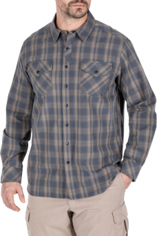 Men's Shirt, Manufacturer : 5.11, Model : Peak Long Sleeve Shirt, Color : Turbulence Plaid