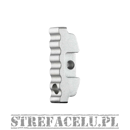 BUL Link Trigger System Release Button - Flat - Medium - Aggressive - Silver - LNK-F-M-AGR-SLV