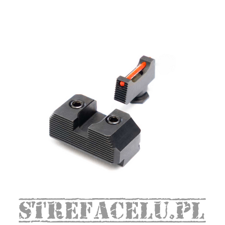 Glock Sights gen.5, Black rear sight & The front red fibre optic, Manufacturer : DTF