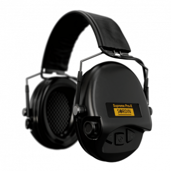 Headphones With Active Noise Canceling, Manufacturer : Sordin (Sweden), Model : Supreme Pro-X Slim, Color : Black