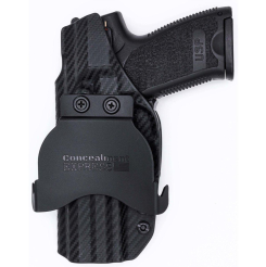 OWB Holster, Compatibility : H&K USP 9/40 FS, Manufacturer : Concealment Express, Material : Kydex, For Persons : Right Handed, Finish : Carbon