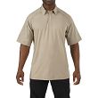 Men's Polo, Manufacturer : 5.11, Model : Rapid Performance Short Sleeve Polo, Color : Silver Tan