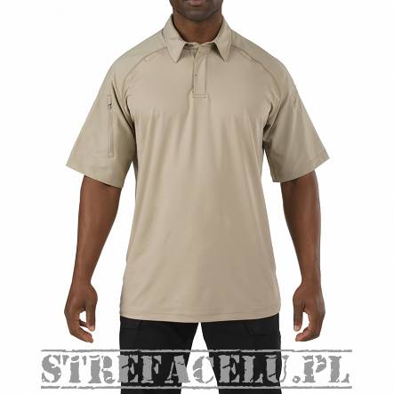 Men's Polo, Manufacturer : 5.11, Model : Rapid Performance Short Sleeve Polo, Color : Silver Tan