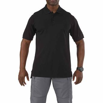 Men's Polo, Manufacturer : 5.11, Model : Professional Short Sleeve Polo, Color : Black