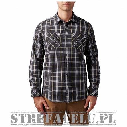 Men's Shirt, Manufacturer : 5.11, Model : Gunner Plaid Long Sleeve Shirt, Color : Volcanic Plaid
