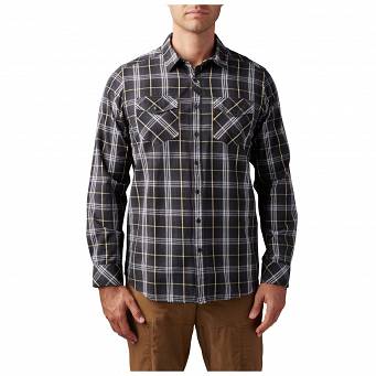 Men's Shirt, Manufacturer : 5.11, Model : Gunner Plaid Long Sleeve Shirt, Color : Volcanic Plaid