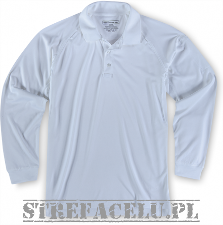 Men's Polo, Manufacturer : 5.11, Model : Performance Long Sleeve Polo, Color : White