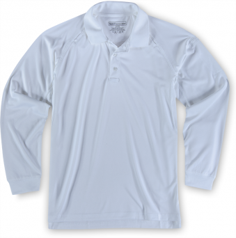 Men's Polo, Manufacturer : 5.11, Model : Performance Long Sleeve Polo, Color : White