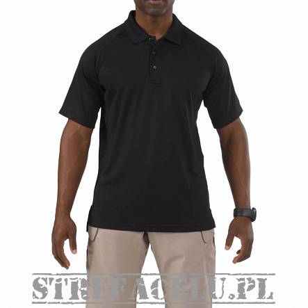 Men's Polo, Manufacturer : 5.11, Model : Performance Short Sleeve Polo, Color : Black