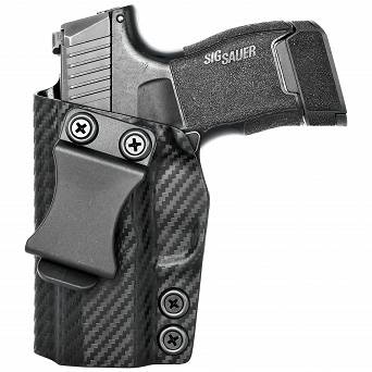 IWB Holster, Compatibility : Sig P365, Manufacturer : Concealment Express, Material : Kydex, For Persons : Left Handed, Finish : Carbon