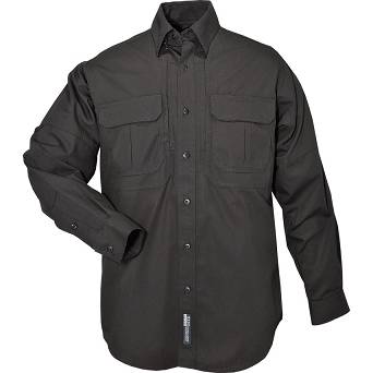 Men's Shirt, Manufacturer : 5.11, Model : Long Sleeve Tactical Shirt, Color : Black