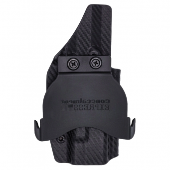 OWB Holster, Compatibility : Sig Sauer P320 FS OR, Manufacturer : Concealment Express, Material : Kydex, For Persons : Left Handed, Finish : Carbon