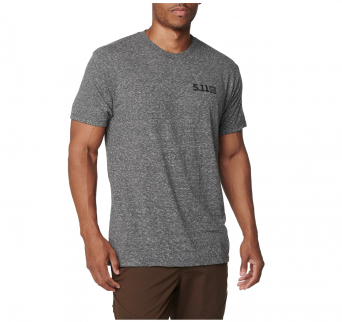 Men's T-shirt, Manufacturer : 5.11, Model : Triblend Legacy Short Sleeve Tee, Color : Charcoal Heather