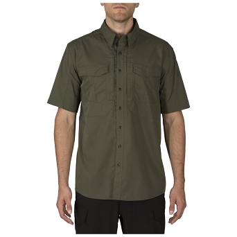 Men's Shirt, Manufacturer : 5.11, Model : Stryke Short Sleeve Shirt, Color : TDU Green