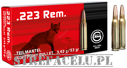Ammunition 223 Remington, Type : SoftPoint (TM) 53gr, Manufacturer : Geco