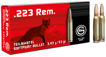 Ammunition 223 Remington, Type : SoftPoint (TM) 53gr, Manufacturer : Geco