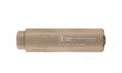 Suppressor, Manufacturer : SilentSteel (Finland), Model : Compact Streamer, Caliber : 7,62, Color : FDE Cerakote