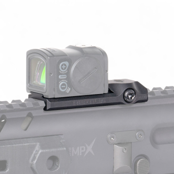 Low Profile Picatinny Aluminum Rail - REPTILIA Low Profile Mount - Black