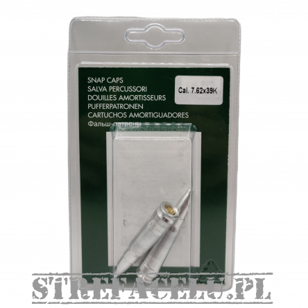 Set Of 2 Snap Caps, Caliber : 7,62x39mm, Manufacturer : Stilcrin (Italy), Color : Silver