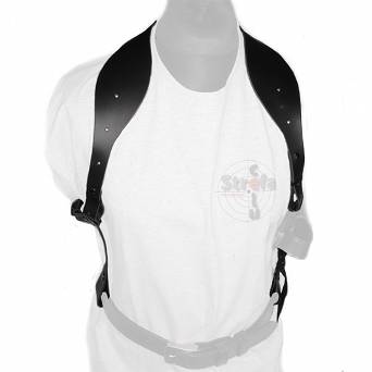 Black cross harness for holsters and pouches - Cayman