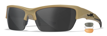 Eye Protectors, Manufacturer : WileyX, Model : Valor CHVAL06, Visors : 3, Frame : Matte Tan