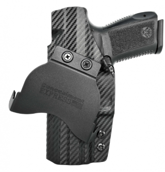 OWB Holster, Compatibility : Canik TP9SF/Elite, Manufacturer : Concealment Express, Material : Kydex, For Persons : Right Handed, Finish : Carbon