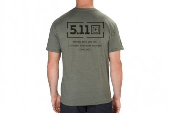 T-shirt meski 5.11 MISSION SS TEE kolor: MILITARY GRN HTR