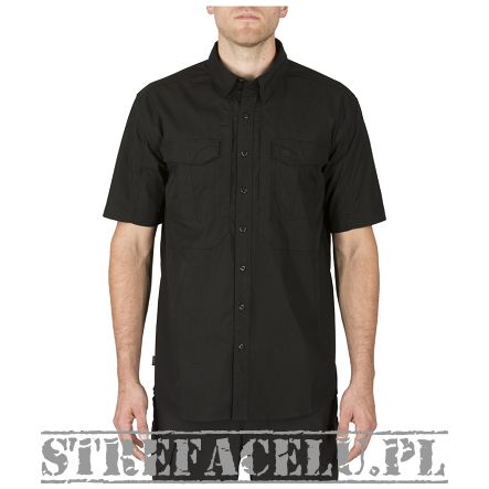 Men's Shirt, Manufacturer : 5.11, Model : Stryke Short Sleeve Shirt, Color : Black