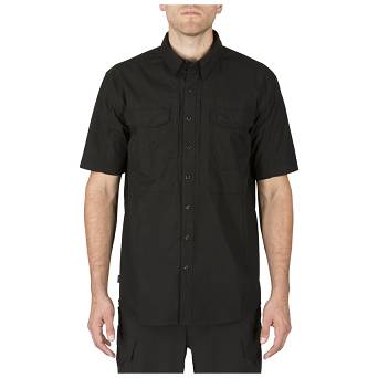 Men's Shirt, Manufacturer : 5.11, Model : Stryke Short Sleeve Shirt, Color : Black