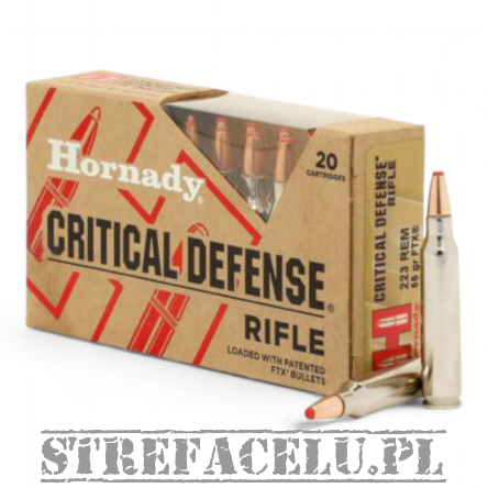Amunicja Hornady Critical Defense FTX 55gr/3,6g // .223 REM (opak. 20 szt.)
