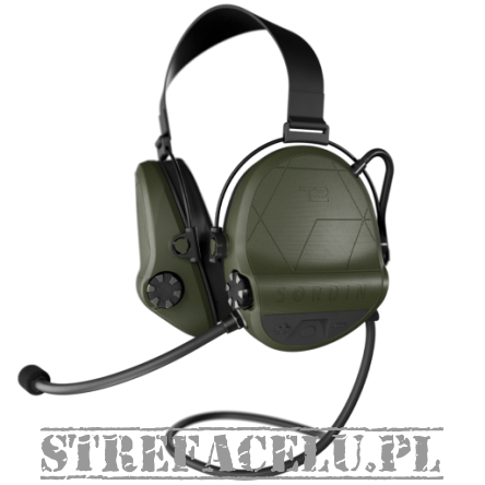 Active communication neckband headphones Sordin Supreme T2 CC - Green - 304006-20P