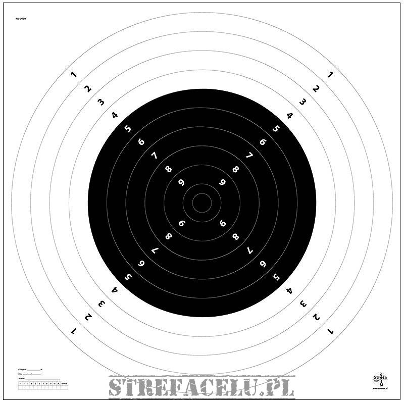 Shooting target ,Centre fire rifle , Distance - 300m (Kcz-300m), - Ring ...