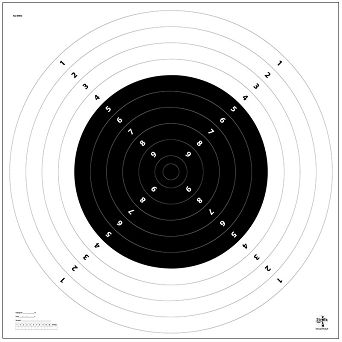 Shooting target ,Centre fire rifle , Distance - 300m (Kcz-300m), - Ring target - 1 piece