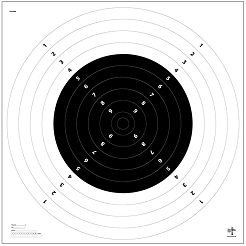 Shooting target ,Centre fire rifle , Distance - 300m (Kcz-300m), - Ring target - 1 piece