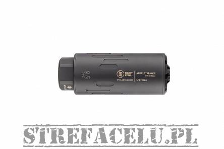 Suppressor, Manufacturer : SilentSteel (Finland), Model : Micro Streamer, Caliber : 9mm, Color : Black