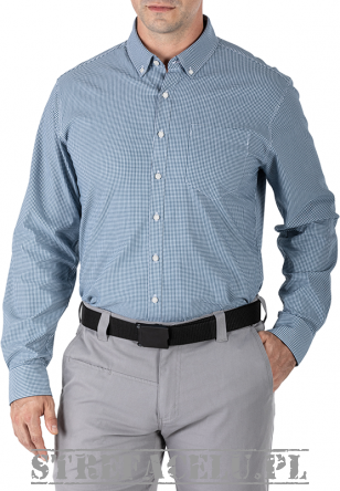 Men's Long Sleeve Shirt, Manufacturer : 5.11, Model : Alpha Flex, Color : BlueBlood Check