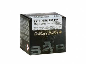 S&B Rounds, Caliber : 223Rem, Type : FMJ, Bullet Weight : 55 gr