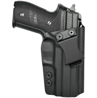 IWB Holster, Compatibility : Sig Sauer P229 with rail, Manufacturer : Concealment Express, Material : Kydex, Color : Black