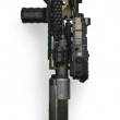 Scout-type flashlight mount on hinge - Overbore Systems SWVL - M-LOK - FDE - 4
