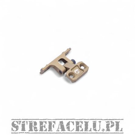 Scout-type flashlight mount on hinge - Overbore Systems SWVL - M-LOK - FDE