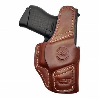 Leather Holster, Manufacturer : Falco Holsters (Slovakia), Type : 2in1 - IWB + OWB, Model : AM02-2329, Hand : Left, Color : Brown