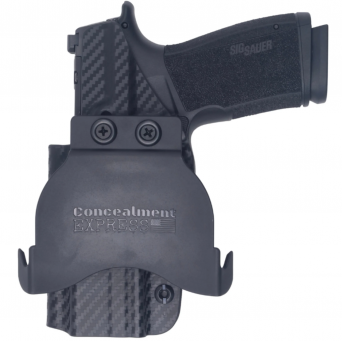 OWB Holster, Compatibility : Sig Sauer P365 XMACRO OR, Manufacturer : Concealment Express, Material : Kydex, For Persons : Right Handed, Finish : Carbon