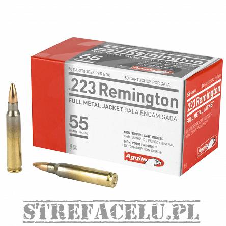 Ammunition 223 Remington, Type : FMJ 55gr, Manufacturer : Aguila
