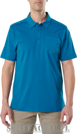 Men's Polo, Manufacturer : 5.11, Model : Axis Short Sleeve Polo, Color : Lake